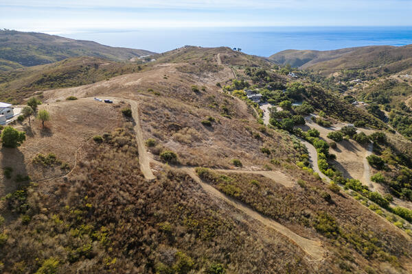 0 Foose Road, aerial photograph: wide, the ridge and the ocean